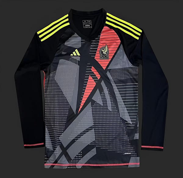 2024 Mexico Black Goalkeeper Long Sleeve Jersey