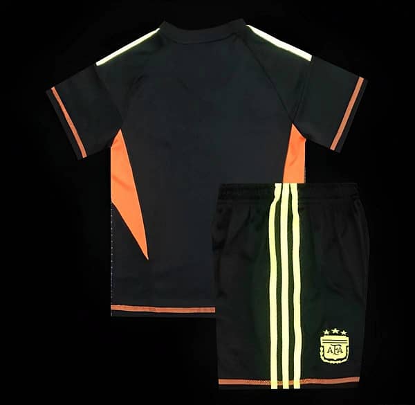 2024 Kids Argentina Black Goalkeeper Jersey - Image 2