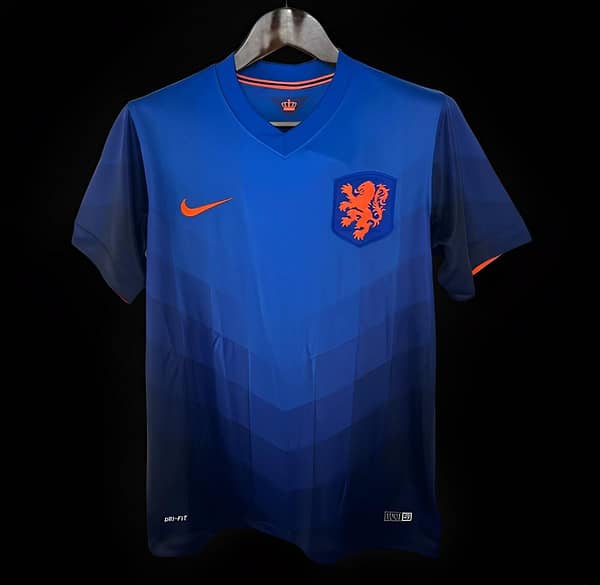 Retro 2014 Netherlands Away Blue Jersey