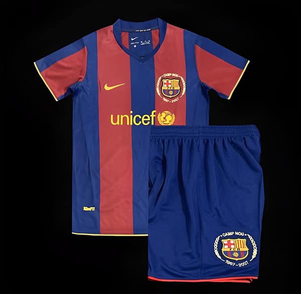 Retro Kids 07/08 Barcelona Home Jersey