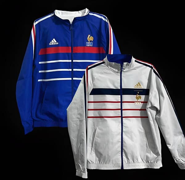 Retro 1998 France Blue/White Reversible Full Zipper Jacket