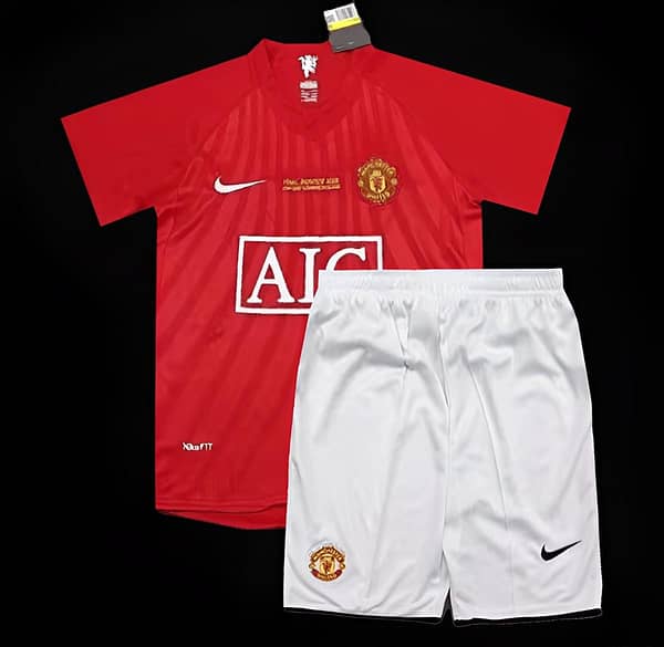 Retro Kids 07/08 Manchester United Home Jersey