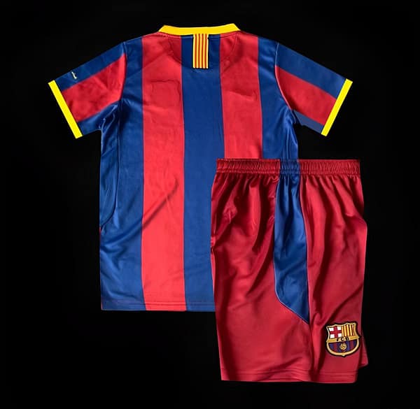 Retro Kids 10/11 Barcelona Home Jersey - Image 2