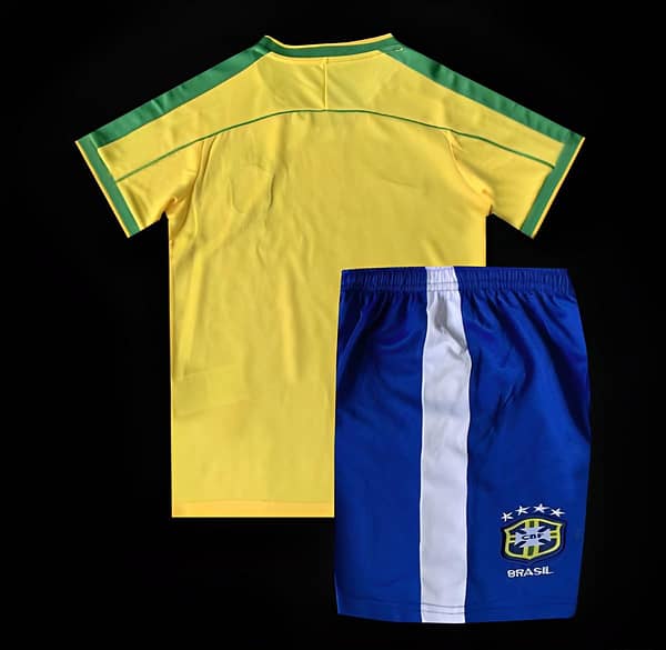Retro Kids 1998 Brazil Home Jersey - Image 2