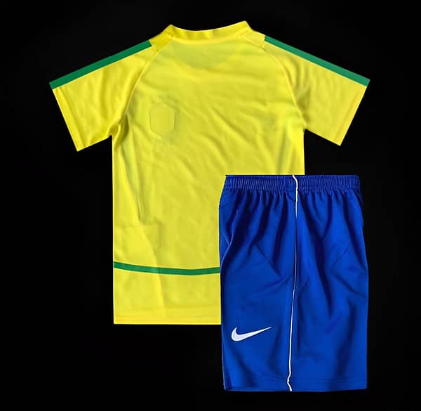 Retro Kids 2002 Brazil Home Jersey - Image 2