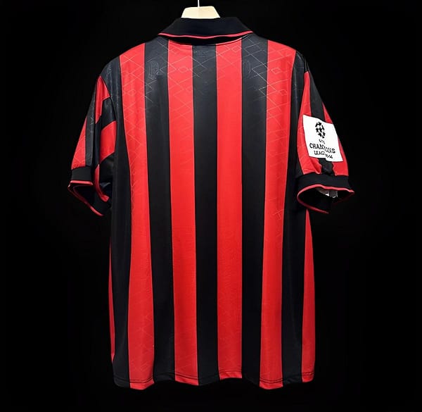 Retro 93/94 AC Milan Home Champion League Jersey With Patches - Image 2