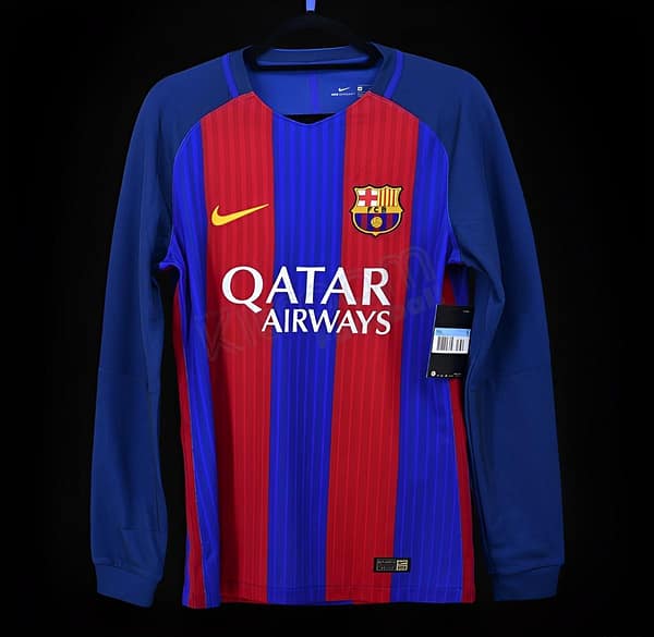Retro 16/17 Barcelona Home Long Sleeve Jersey