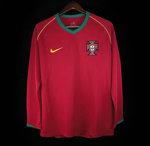Retro 2006 Portugal Home Long Sleeve Jersey