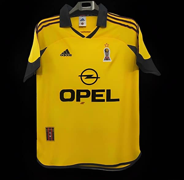 Retro 99/00 AC Milan Away Yellow Jersey