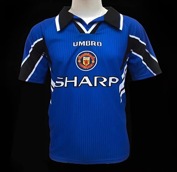 Retro 96/97 Manchester United Away Blue Jersey