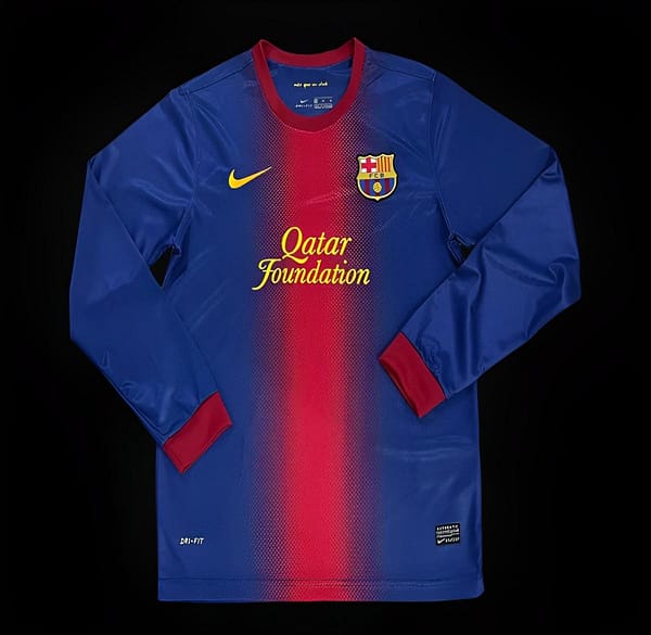 Retro 12/13 Barcelona Home Long Sleeve Jersey