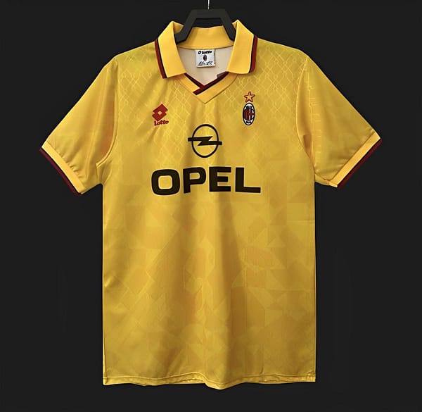 Retro 95/96 AC Milan Third Yellow Jersey