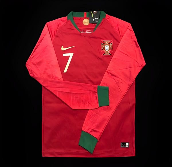 Retro 2018 Portugal Home Long Sleeve Jersey