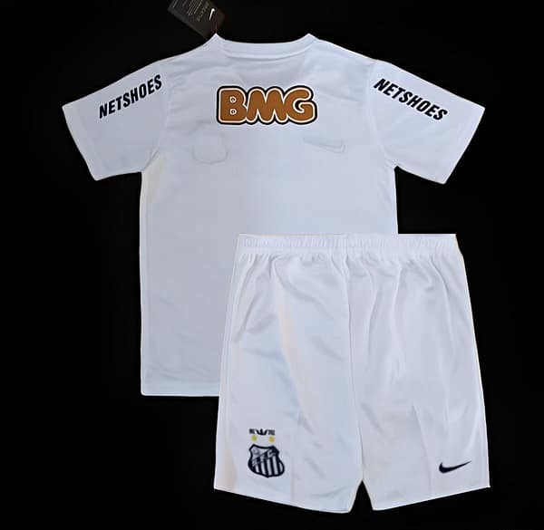 Retro Kids 12/13 Santos Home White Jersey - Image 2