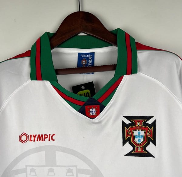 Retro 1996 Portugal Away White Jersey - Image 6
