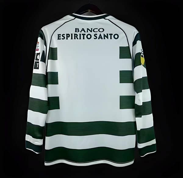 Retro 01/03 Sporting Lisbon Home Long Sleeve Jersey - Image 2