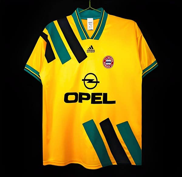 Retro 1993-95 Bayern Munich Away Yellow Jersey