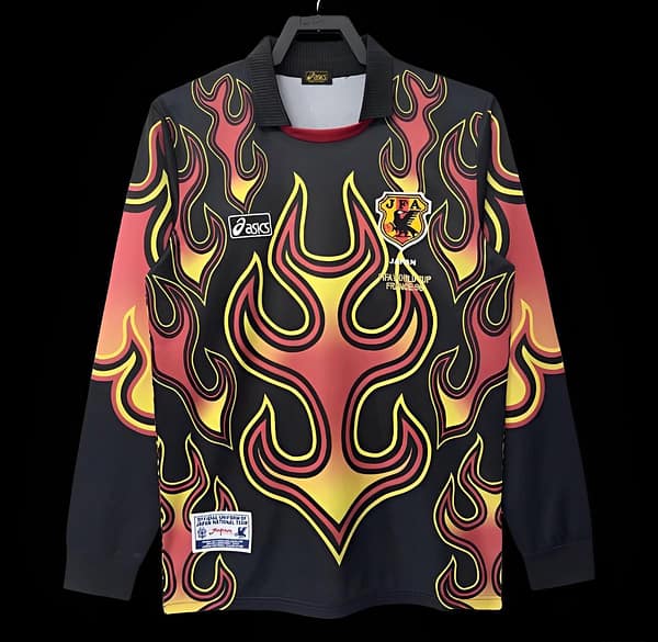 Retro 1998 Japan Goalkeeper Red Flame Long Sleeve Jersey