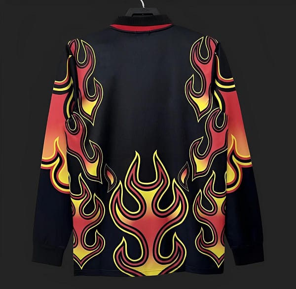 Retro 1998 Japan Goalkeeper Red Flame Long Sleeve Jersey - Image 2