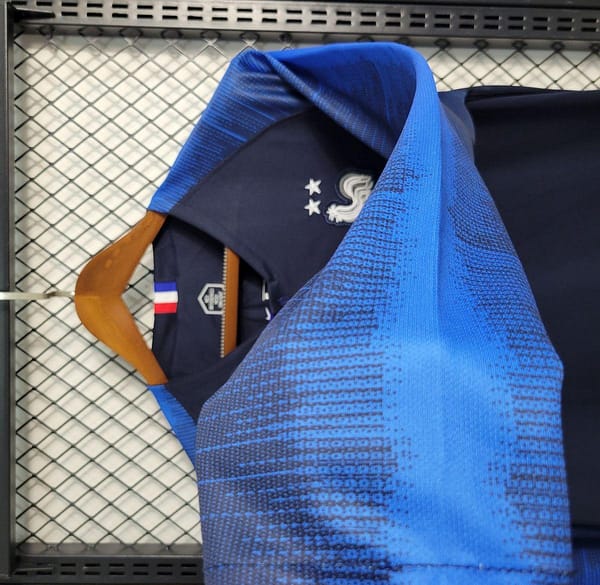Retro 2018 France Home Long Sleeve Jersey - Image 2