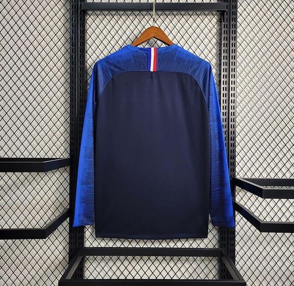 Retro 2018 France Home Long Sleeve Jersey - Image 8