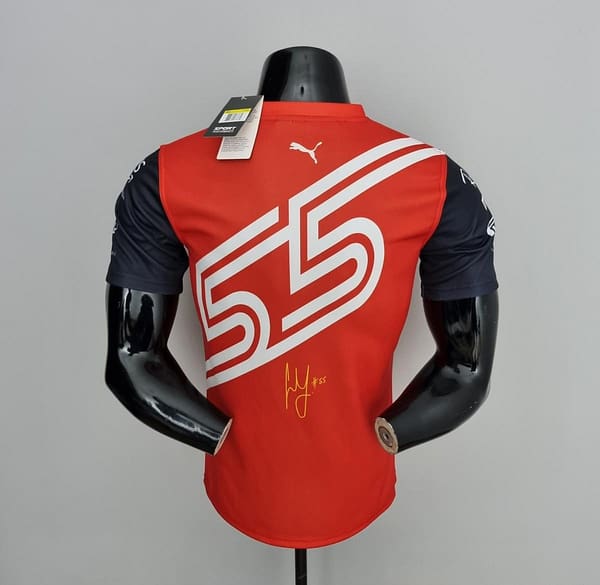 2022 F1 Formula One; Ferrari racing suit crew neck red 55 - Image 4