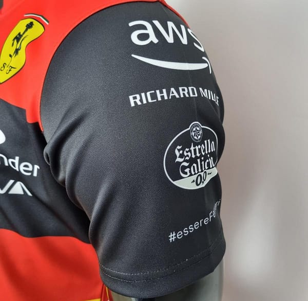 2022 F1 Formula One; Ferrari racing suit crew neck red 55 - Image 5