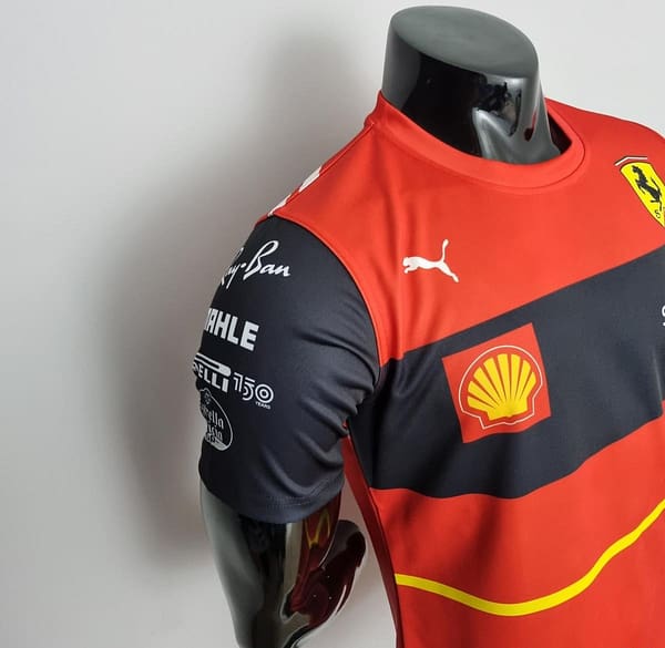 2022 F1 Formula One; Ferrari racing suit crew neck red 55 - Image 6