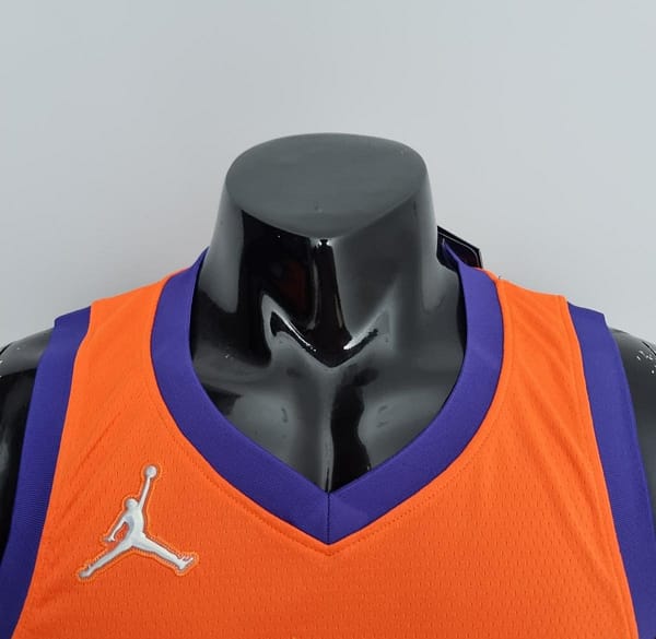 75th Anniversary BOOKER#1 Phoenix Suns Jordan Theme Orange NBA Jersey - Image 9