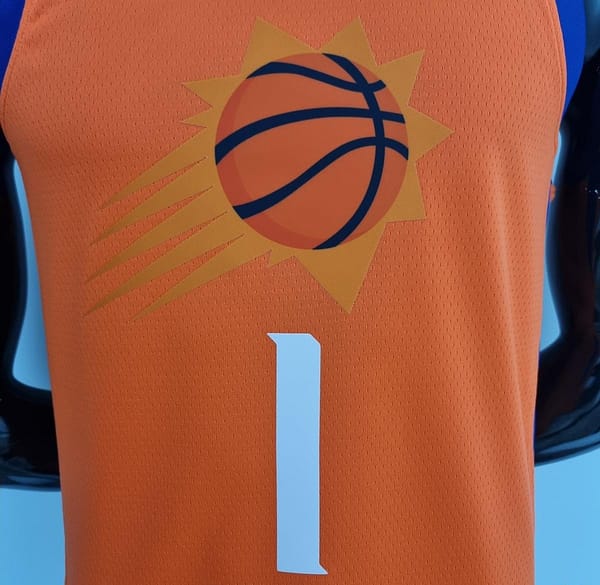 75th Anniversary BOOKER#1 Phoenix Suns Jordan Theme Orange NBA Jersey - Image 10