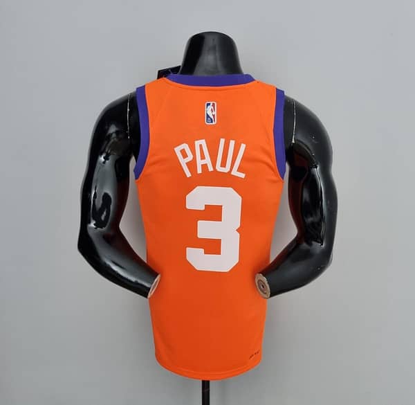 75th Anniversary PAUL#3 Phoenix Suns Jordan Theme Orange NBA Jersey - Image 4