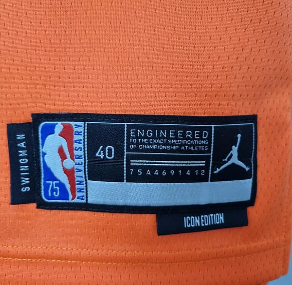 75th Anniversary AYTON#22 Phoenix Suns Jordan Theme Orange NBA Jersey - Image 2