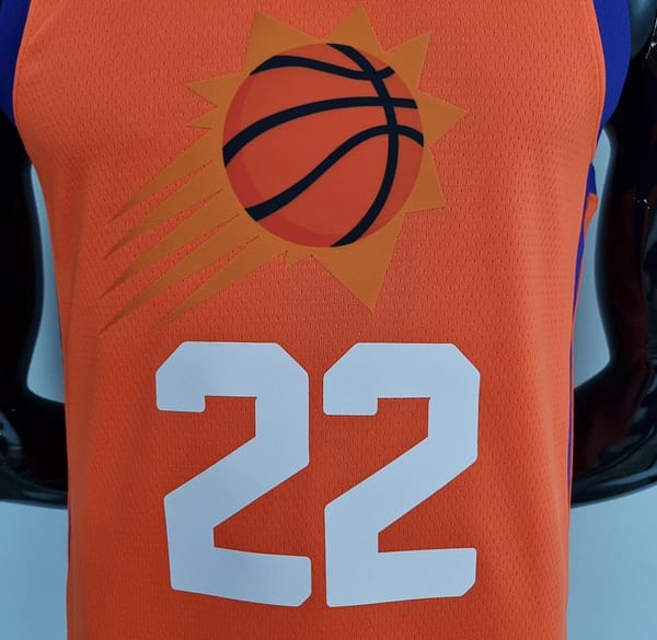 75th Anniversary AYTON#22 Phoenix Suns Jordan Theme Orange NBA Jersey - Image 6