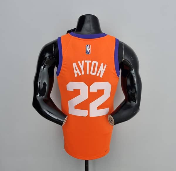 75th Anniversary AYTON#22 Phoenix Suns Jordan Theme Orange NBA Jersey - Image 9