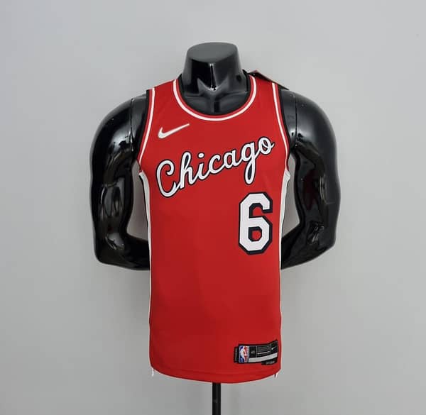 75th Anniversary 2022 Season Chicago Bulls CARUSO #6 City Edition Red NBA Jersey