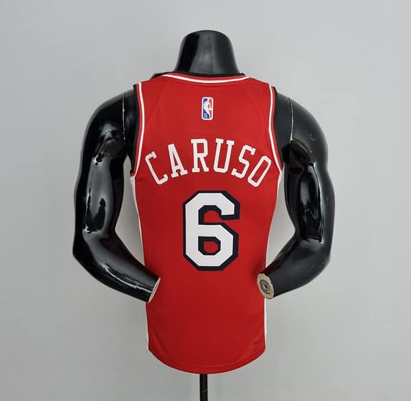 75th Anniversary 2022 Season Chicago Bulls CARUSO #6 City Edition Red NBA Jersey - Image 2