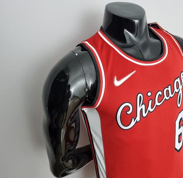 75th Anniversary 2022 Season Chicago Bulls CARUSO #6 City Edition Red NBA Jersey - Image 5