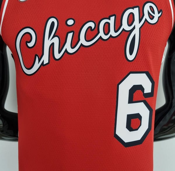 75th Anniversary 2022 Season Chicago Bulls CARUSO #6 City Edition Red NBA Jersey - Image 8