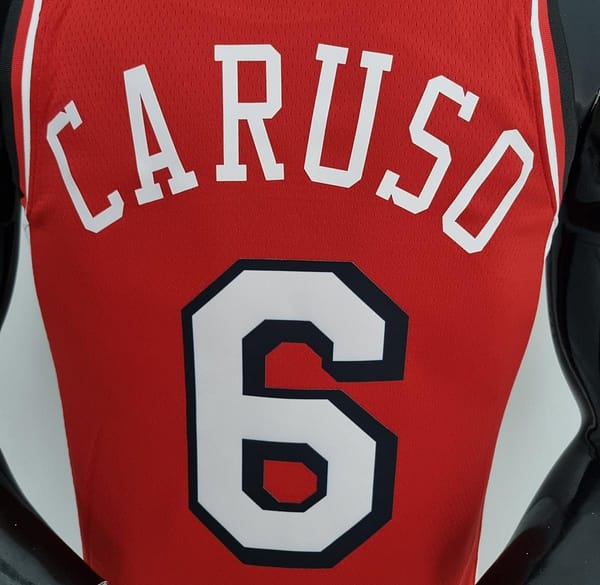 75th Anniversary 2022 Season Chicago Bulls CARUSO #6 City Edition Red NBA Jersey - Image 10