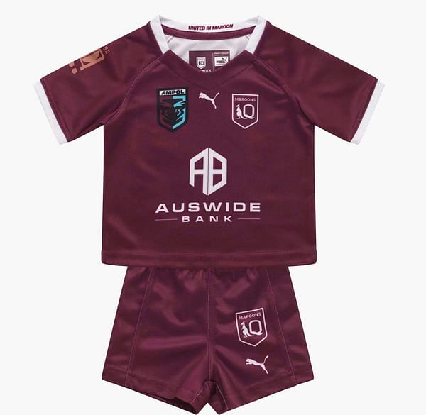 Kids QLD Maroons 2022 Home Rugby Kit