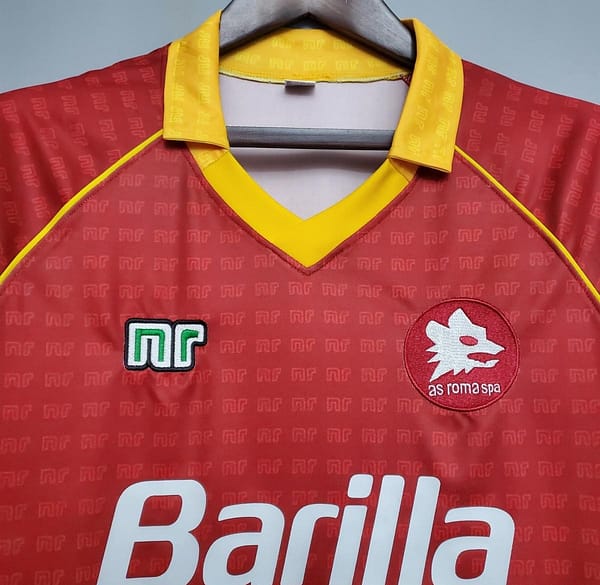 Retro Roma 90/91 home Soccer Jersey - Image 7