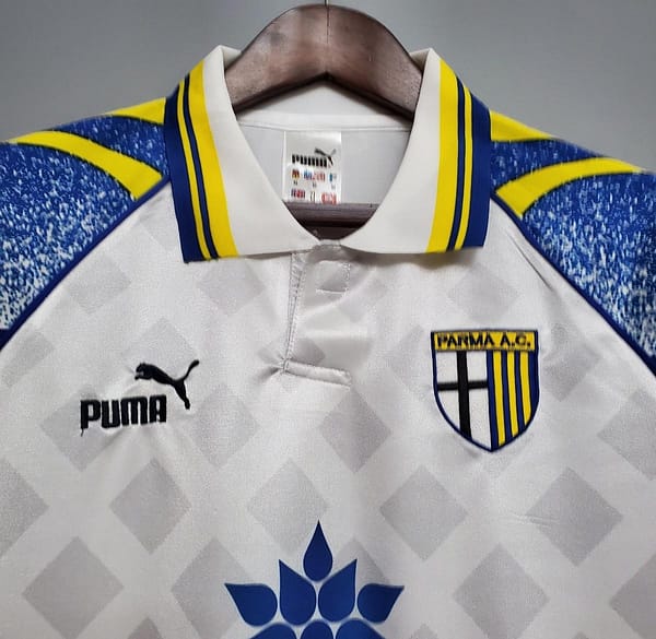Retro Parma 95/97 White Soccer Jersey - Image 8