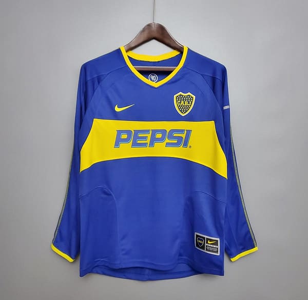 Retro Long Sleeve Boca Juniors 03/04 home Soccer Jersey
