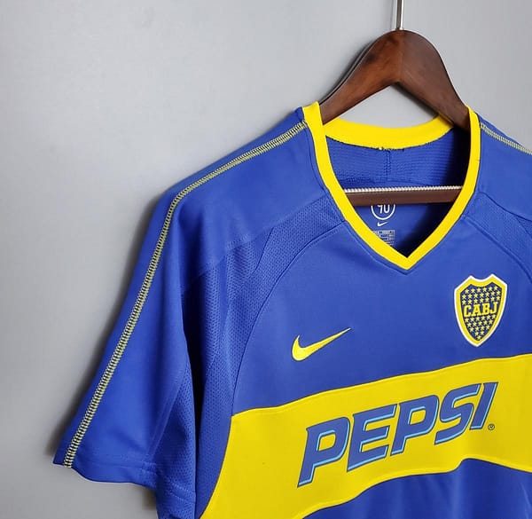 Retro Boca Juniors 03/04 home Soccer Jersey - Image 6