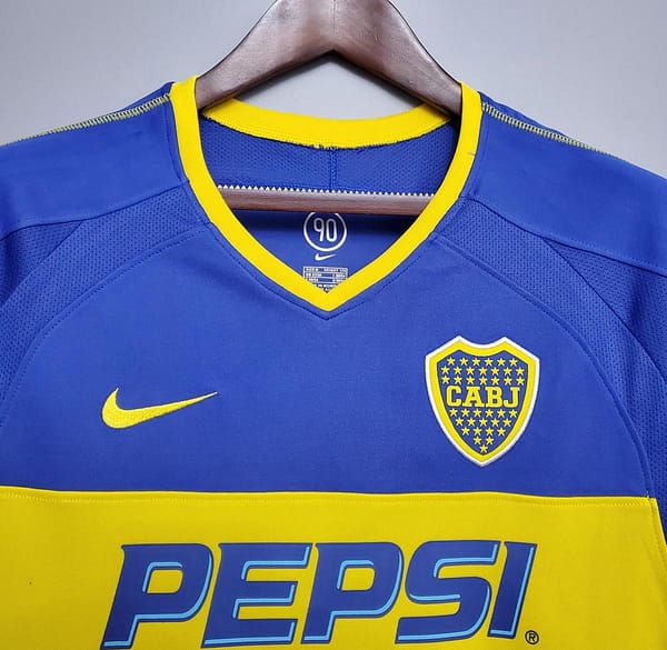 Retro Boca Juniors 03/04 home Soccer Jersey - Image 11