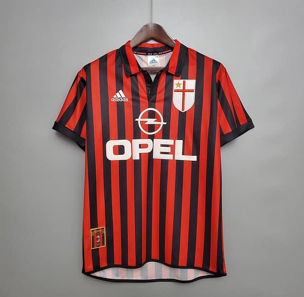 Retro 99-00 AC Milan Centenary home Soccer Jersey
