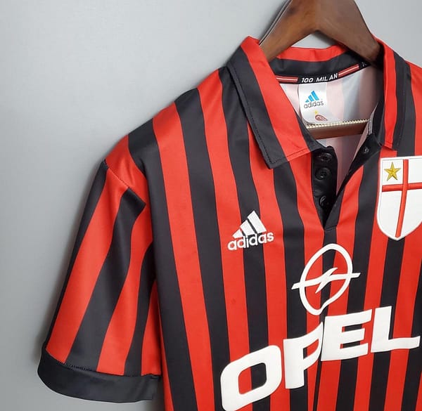 Retro 99-00 AC Milan Centenary home Soccer Jersey - Image 4