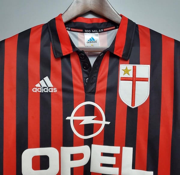 Retro 99-00 AC Milan Centenary home Soccer Jersey - Image 9