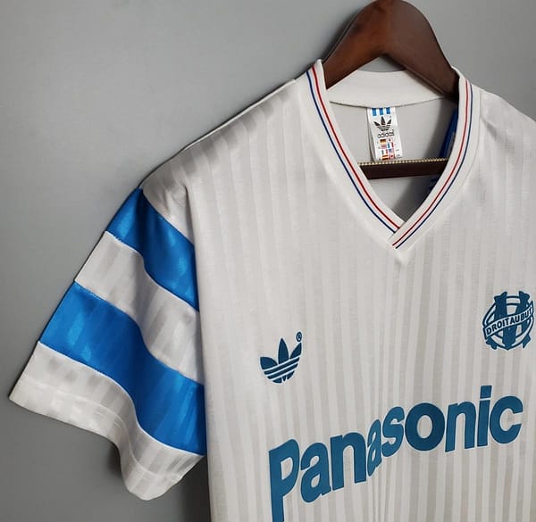 Retro Marseille 1990 home Soccer Jersey - Image 4