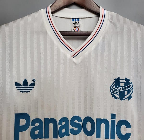 Retro Marseille 1990 home Soccer Jersey - Image 7
